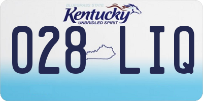 KY license plate 028LIQ