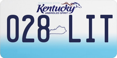 KY license plate 028LIT