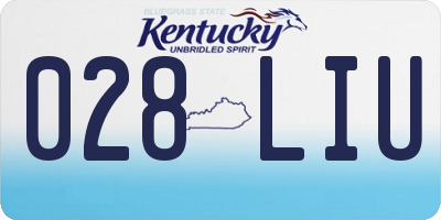 KY license plate 028LIU