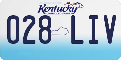KY license plate 028LIV