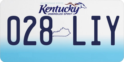 KY license plate 028LIY