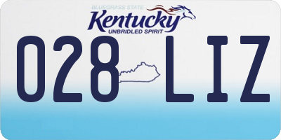 KY license plate 028LIZ