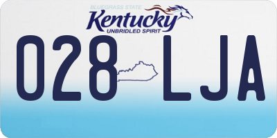 KY license plate 028LJA