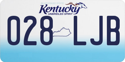 KY license plate 028LJB