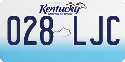 KY license plate 028LJC