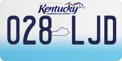 KY license plate 028LJD