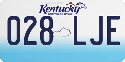 KY license plate 028LJE