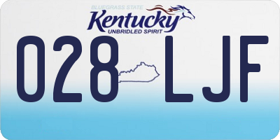 KY license plate 028LJF