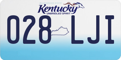 KY license plate 028LJI