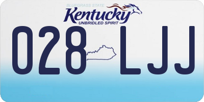 KY license plate 028LJJ