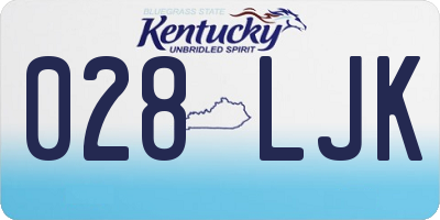KY license plate 028LJK