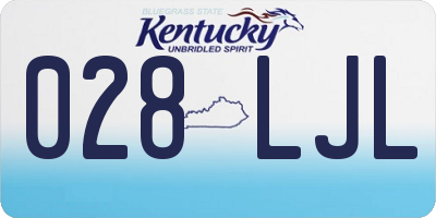 KY license plate 028LJL