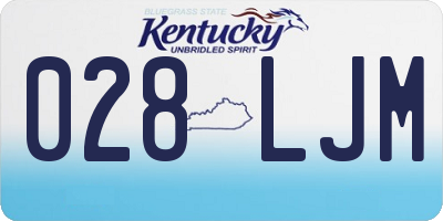 KY license plate 028LJM