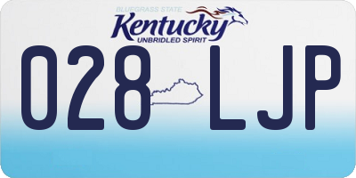 KY license plate 028LJP