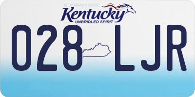 KY license plate 028LJR