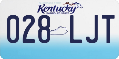 KY license plate 028LJT