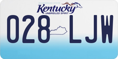 KY license plate 028LJW