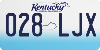 KY license plate 028LJX