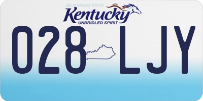 KY license plate 028LJY