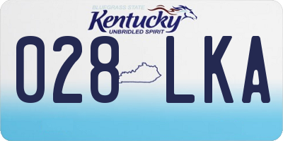 KY license plate 028LKA