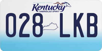 KY license plate 028LKB