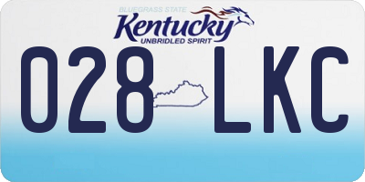 KY license plate 028LKC