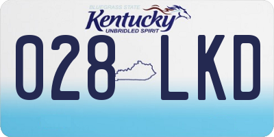 KY license plate 028LKD