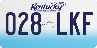 KY license plate 028LKF