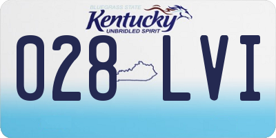KY license plate 028LVI