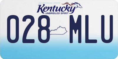 KY license plate 028MLU