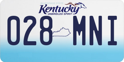 KY license plate 028MNI