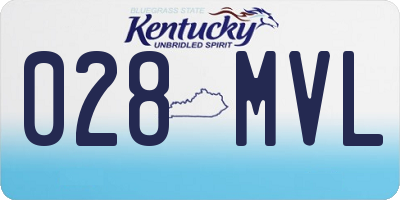 KY license plate 028MVL