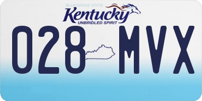 KY license plate 028MVX