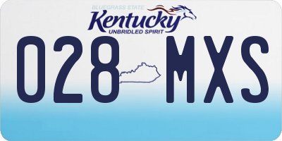 KY license plate 028MXS