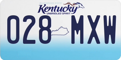 KY license plate 028MXW