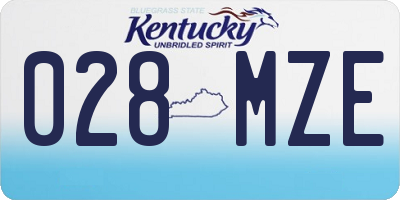 KY license plate 028MZE