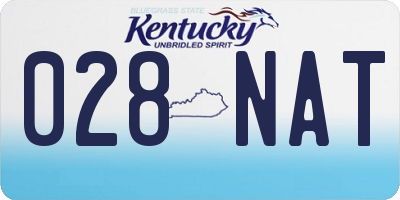 KY license plate 028NAT