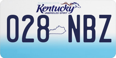 KY license plate 028NBZ