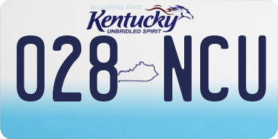 KY license plate 028NCU
