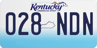 KY license plate 028NDN