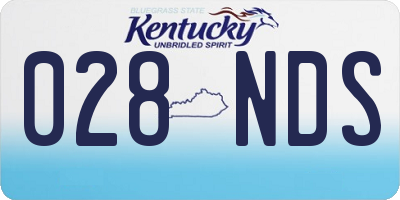 KY license plate 028NDS