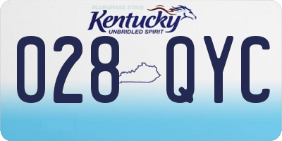 KY license plate 028QYC