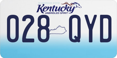 KY license plate 028QYD