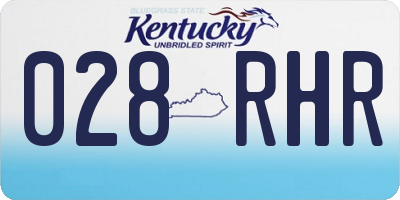 KY license plate 028RHR