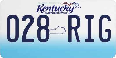KY license plate 028RIG