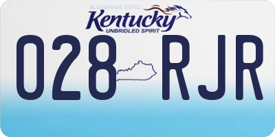 KY license plate 028RJR