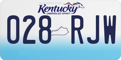 KY license plate 028RJW