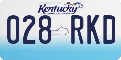 KY license plate 028RKD