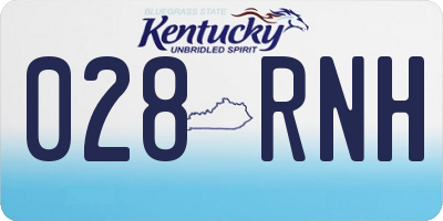KY license plate 028RNH