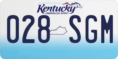 KY license plate 028SGM